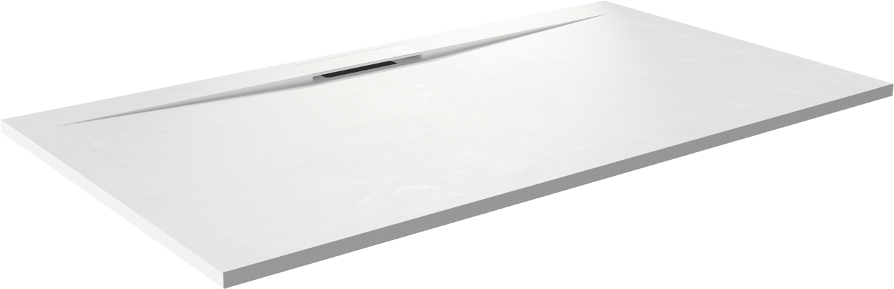 Balmani Dolce Duschwanne: 160 x 90 cm, Solid Surface, Weiß matt