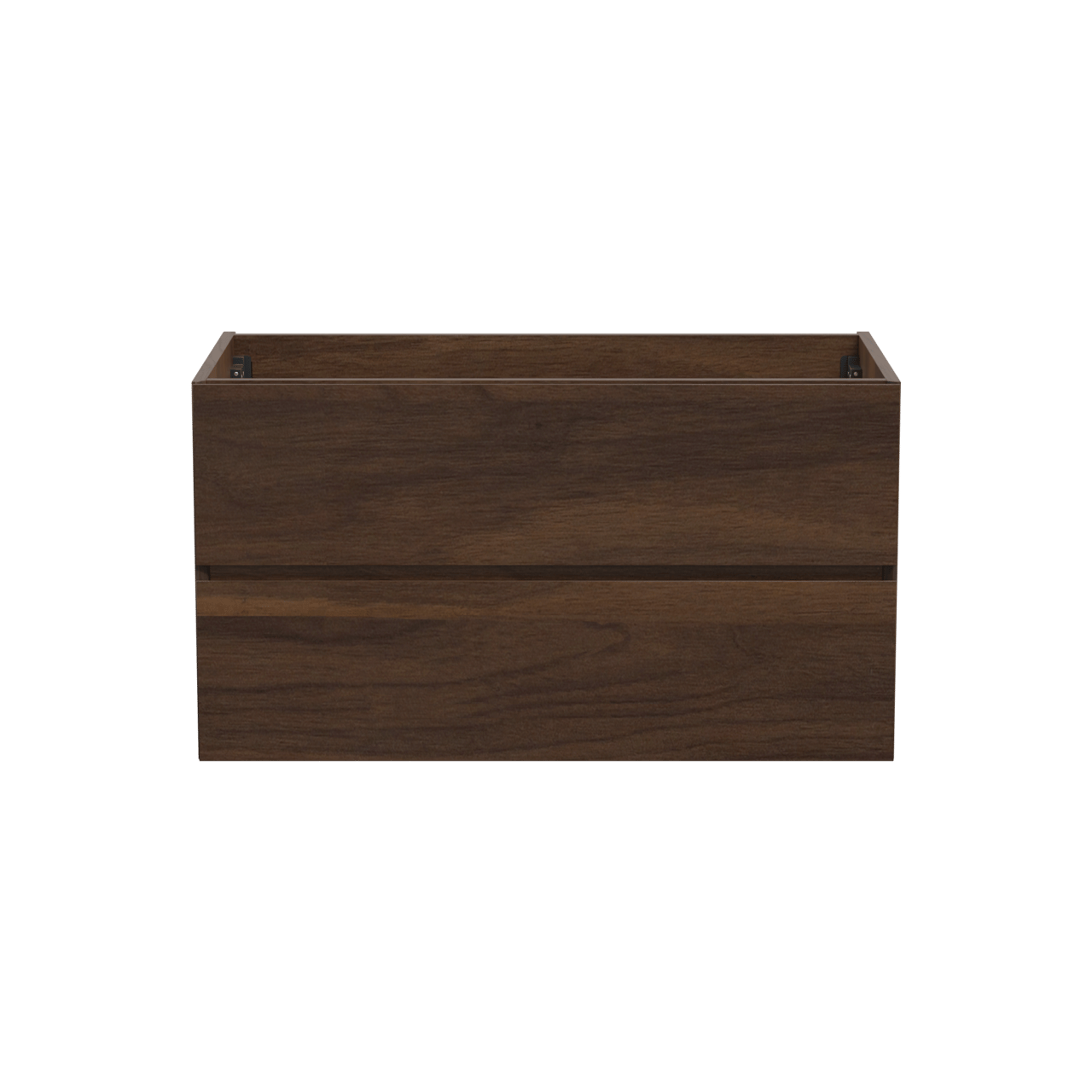 Storke Edge zwevende wastafelonderkast 95 x 52 cm notelaar 2 lades