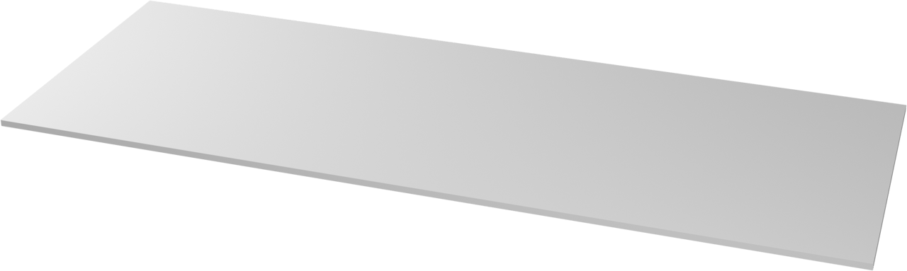 Balmani Stretto Einzel- oder Doppelwaschtischplatte, Solid Surface matt, 150 x 55 cm