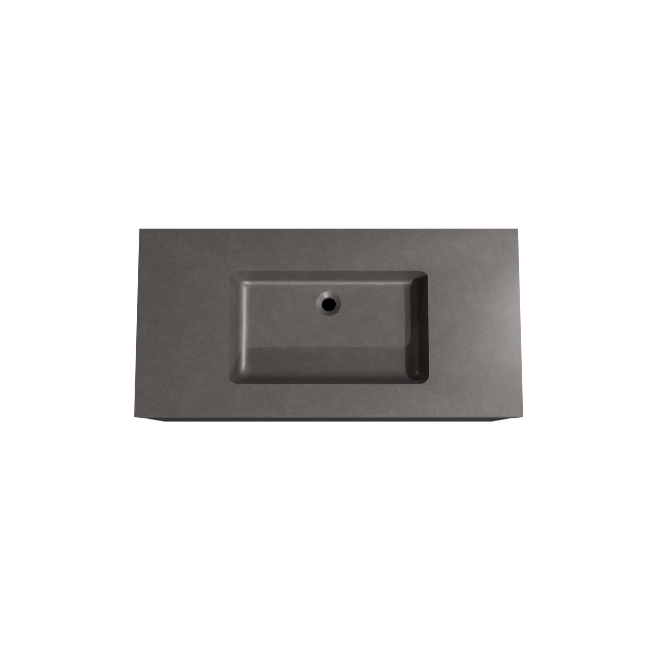 Storke Edge zwevend badkamermeubel 105 x 52 cm mat zwart met Scuro High enkele wastafel in kwarts mat zwart