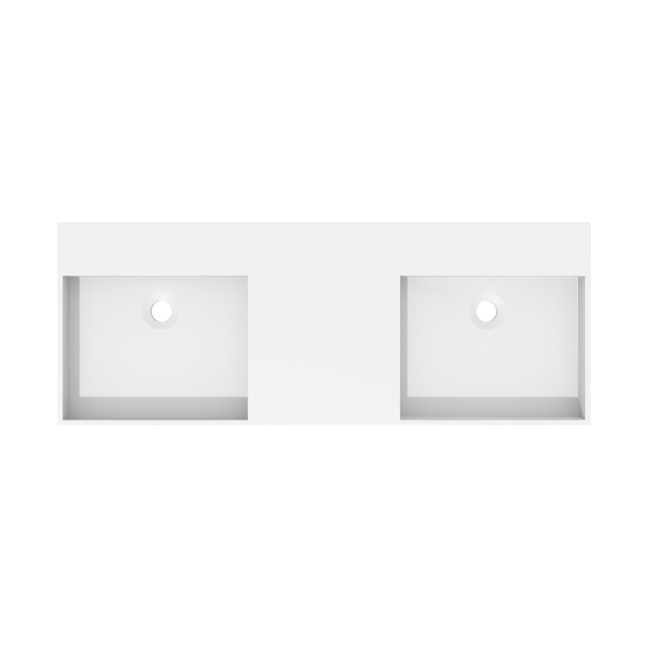 Storke Jura Doppelwaschtisch, Solid Surface matt, 120 x 46 cm