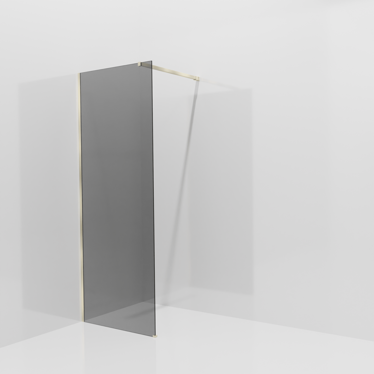 Balmani Modular douche à l'italienne: 80 x 200 cm, Verre fumé, Profil Brushed Champagne Gold