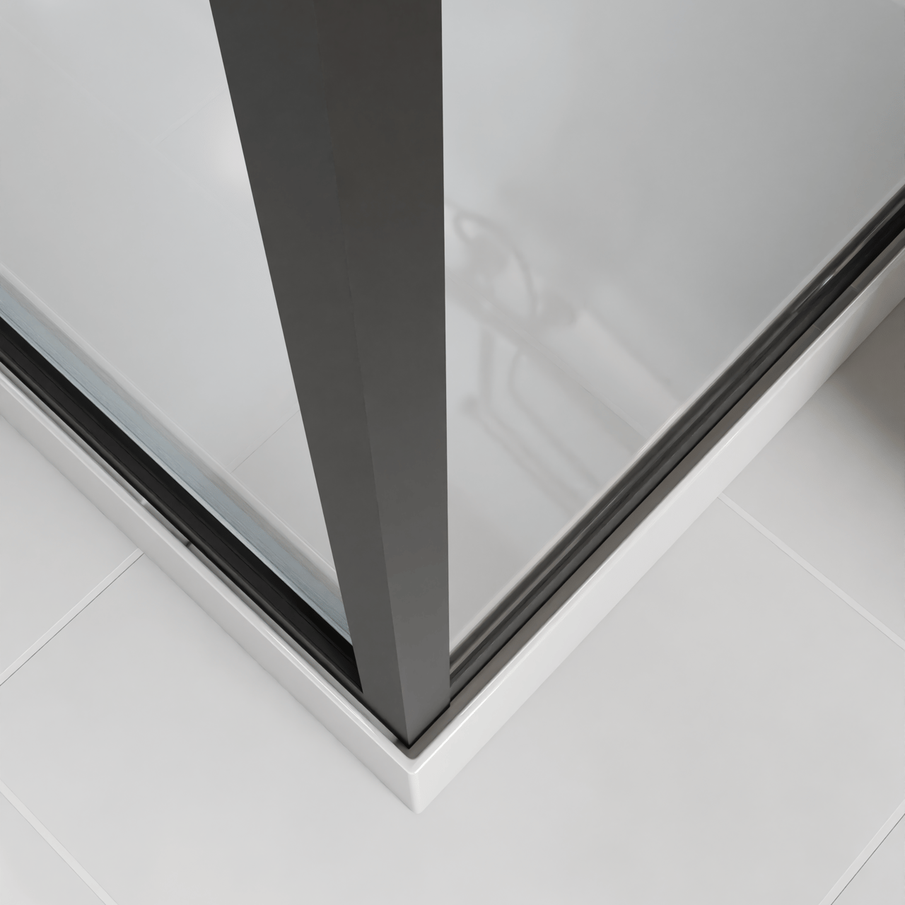Luca Varess Talan rechthoekige douchecabine met draaideuren 90 x 120 cm helder glas mat zwart profiel
