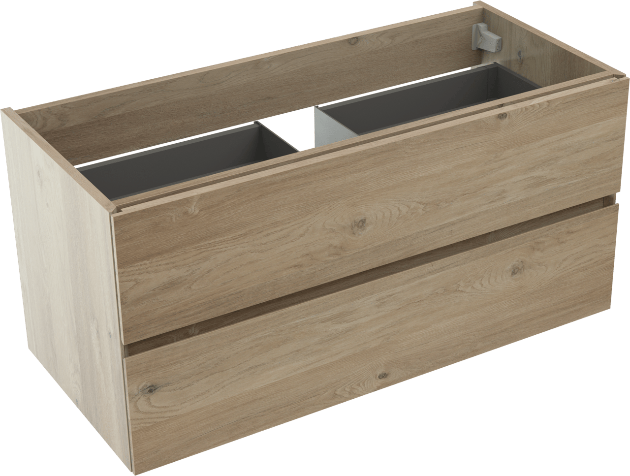Storke Edge meuble sous-vasque suspendu 100 x 46 cm chêne brut 2 tiroirs