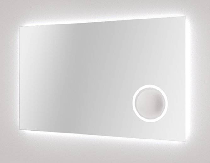 Balmani Giro Badspiegel mit Beleuchtung: Rechteckig, 120 x 70 cm, mit Anti-Beschlag Spiegelheizung