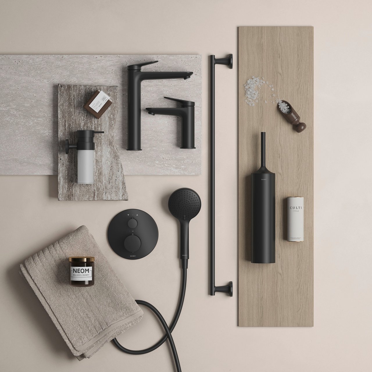 Duravit Starck T porte-rouleau de papier toilette noir mat