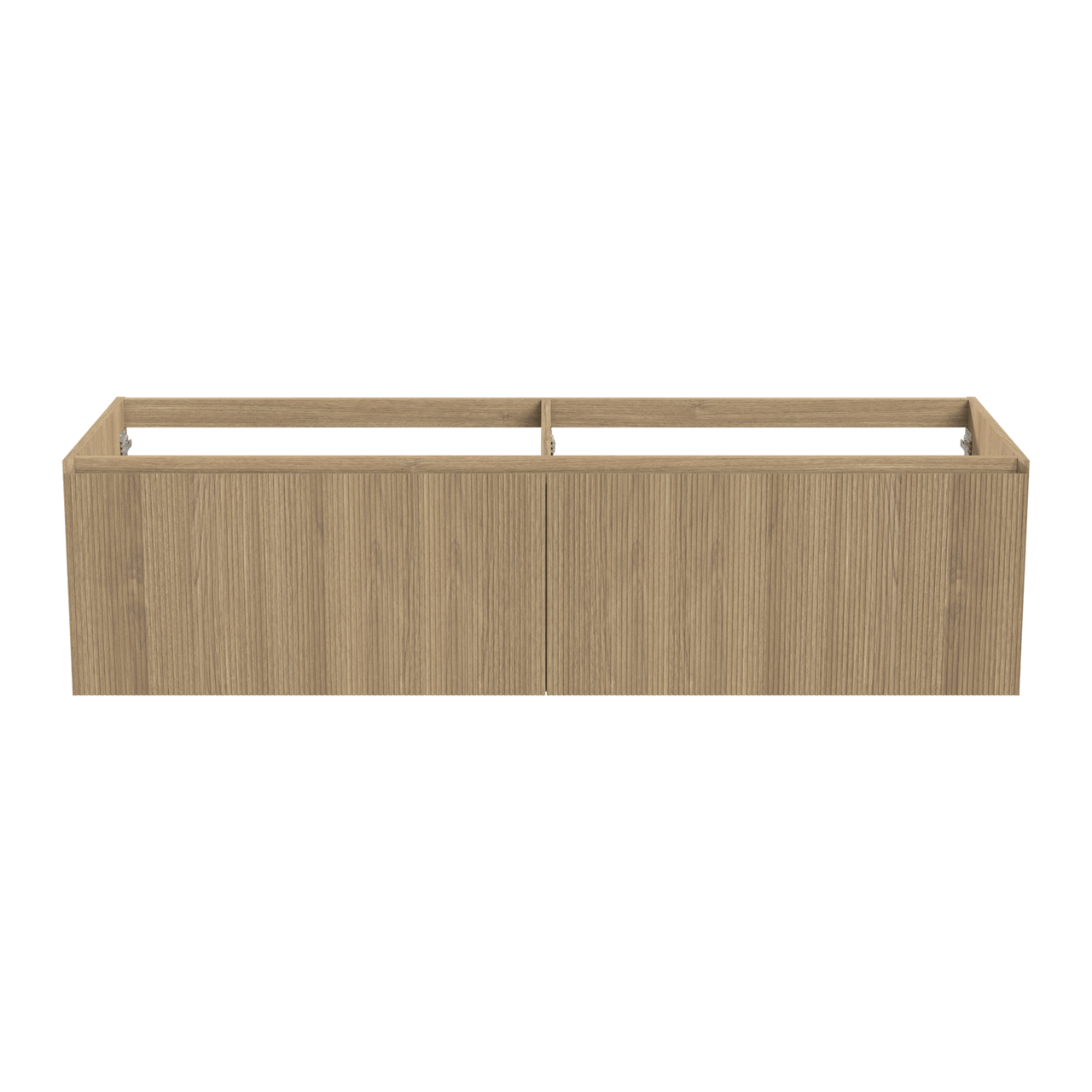 Balmani Fila by Mitra hängender Waschbeckenunterschrank: 180 x 55 cm, Eiche Natur, Furnierholz, 4 Schubladen