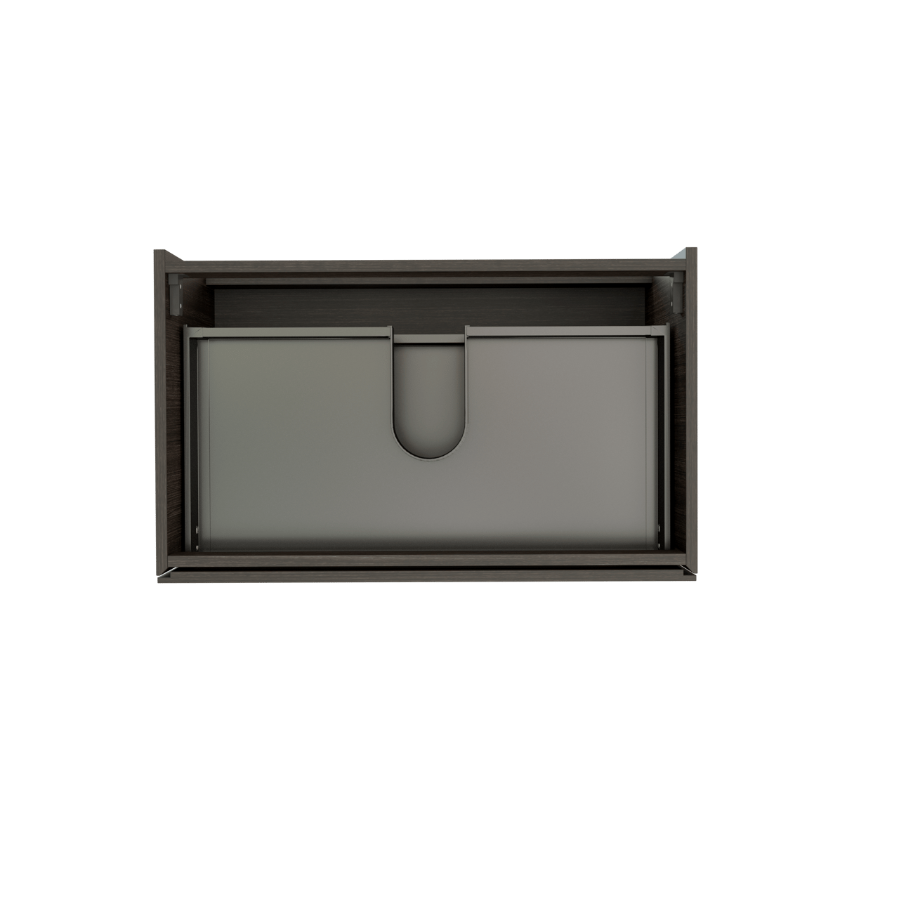 Storke Edge hängender Waschbeckenunterschrank: 85 x 52 cm, Eiche dunkel, 2 Schubladen