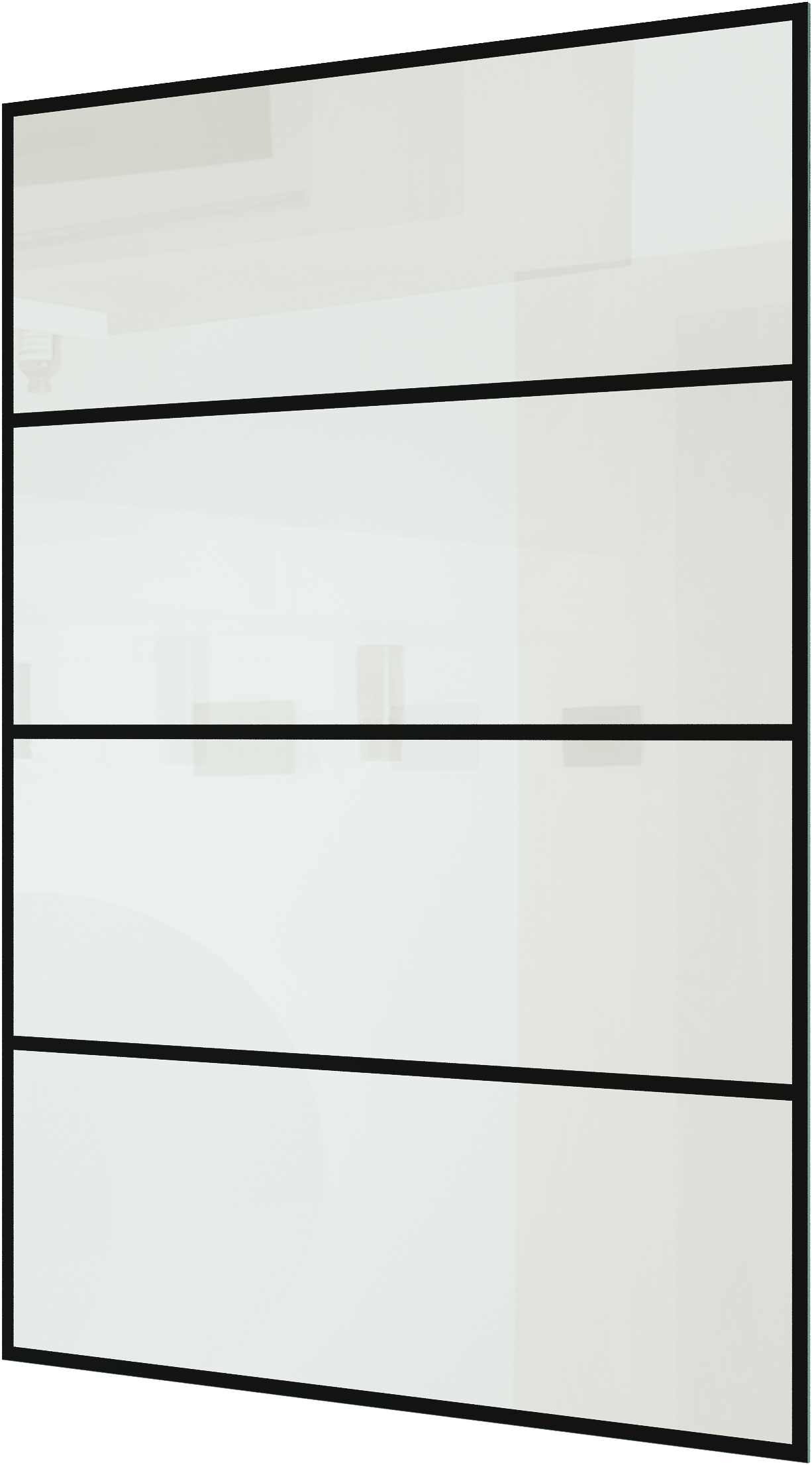 Balmani Modular douche à l'italienne 140 x 200 cm verre lined profil noir mat