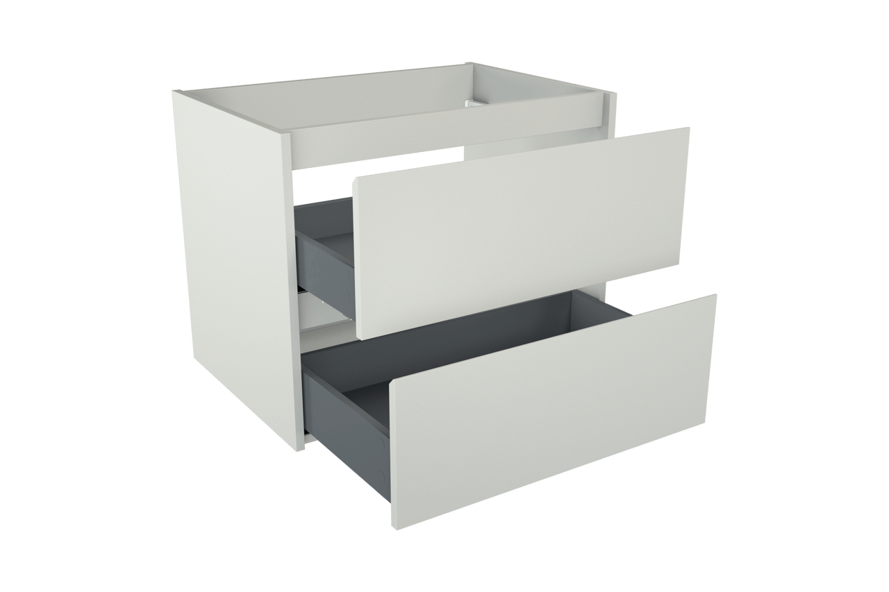 Storke Seda meuble sous-lavabo suspendu 75 x 52 cm blanc mat 2 tiroirs
