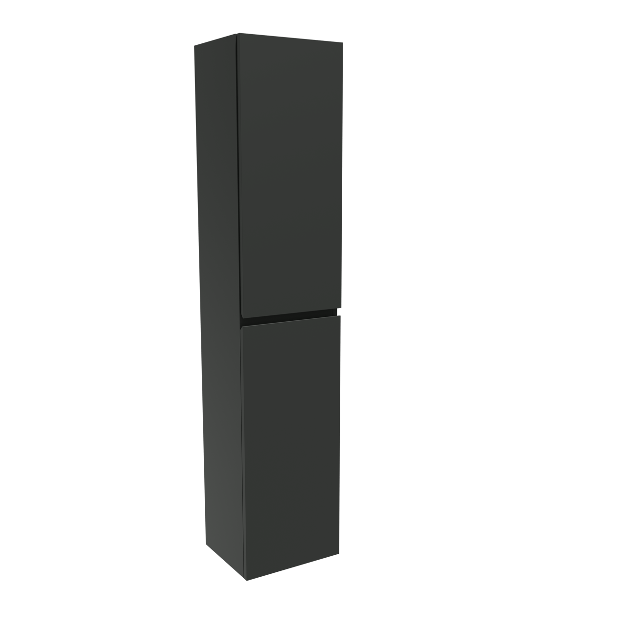 Storke Delta colonne salle de bains suspendue noir mat 35 x 30 x 165 cm