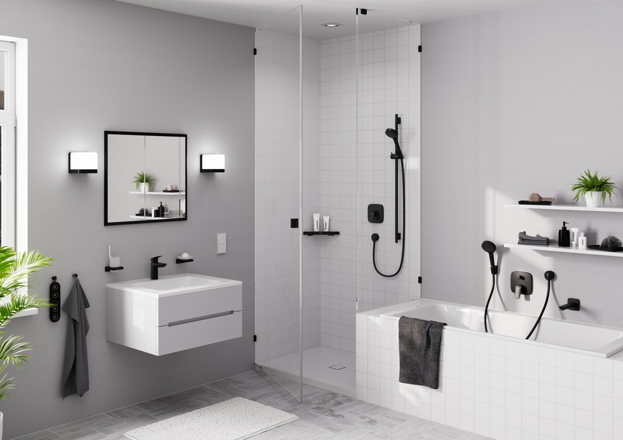 Hansgrohe Logis 210 robinet de lavabo bas Noir Mat