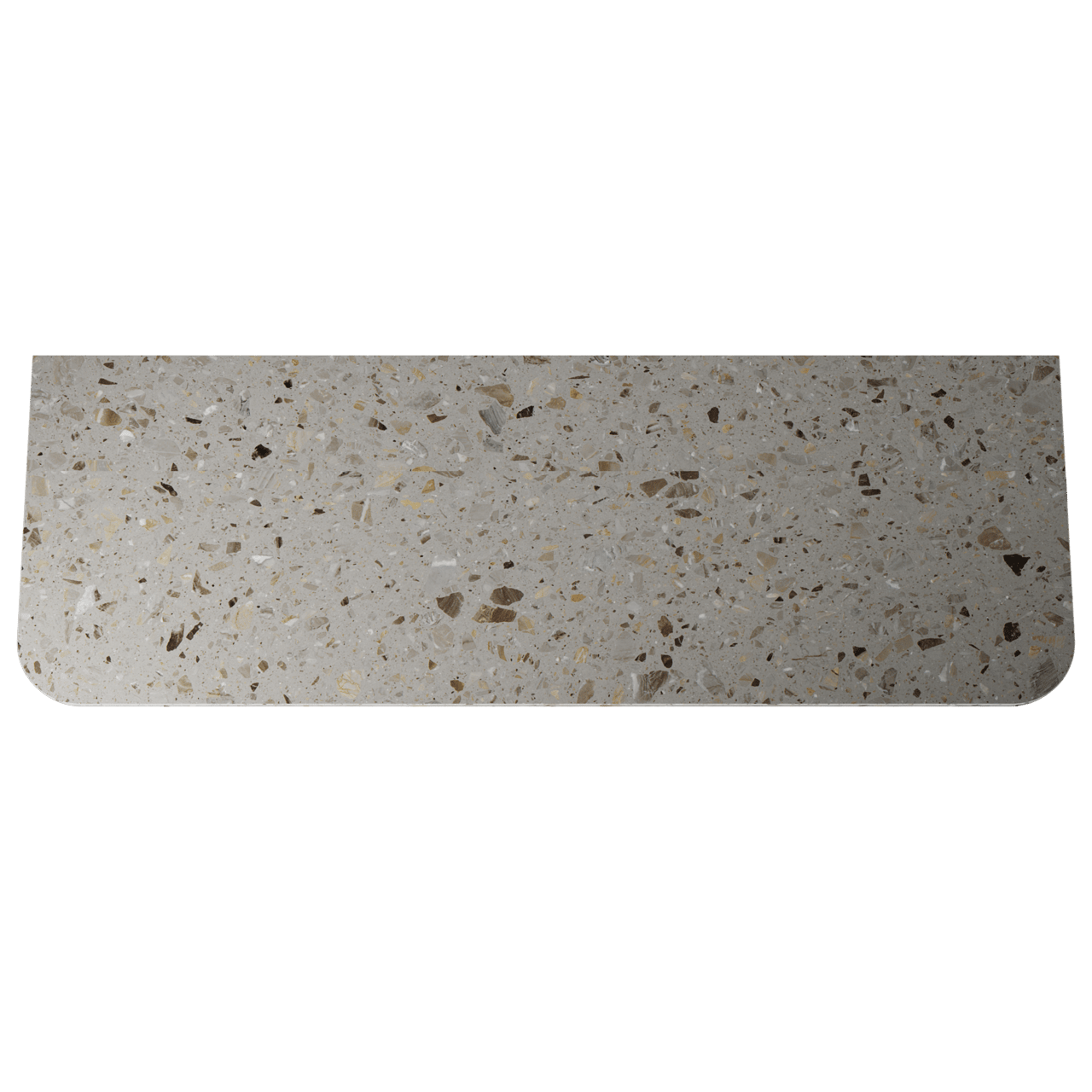 Balmani Moon Einzel- oder Doppel Waschtischplatte Terrazzo Greige 160 x 55 cm