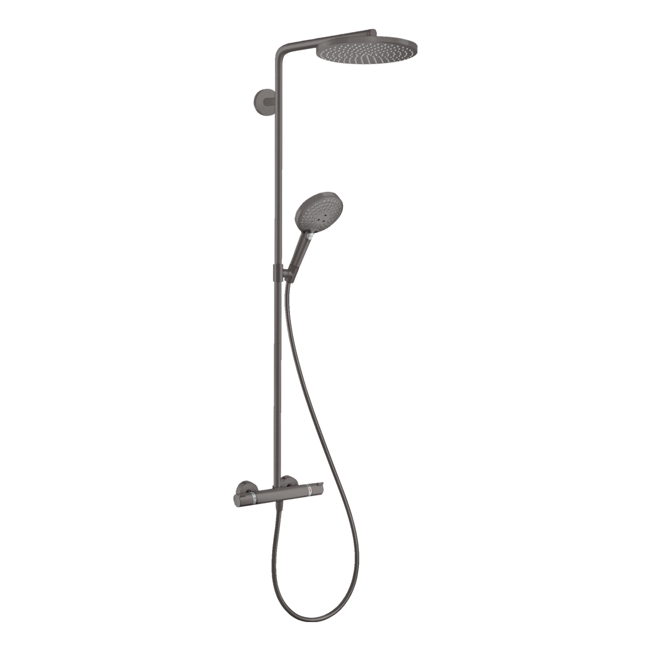 Hansgrohe Raindance S240 opbouw regendoucheset thermostatische kraan Brushed Black Chrome