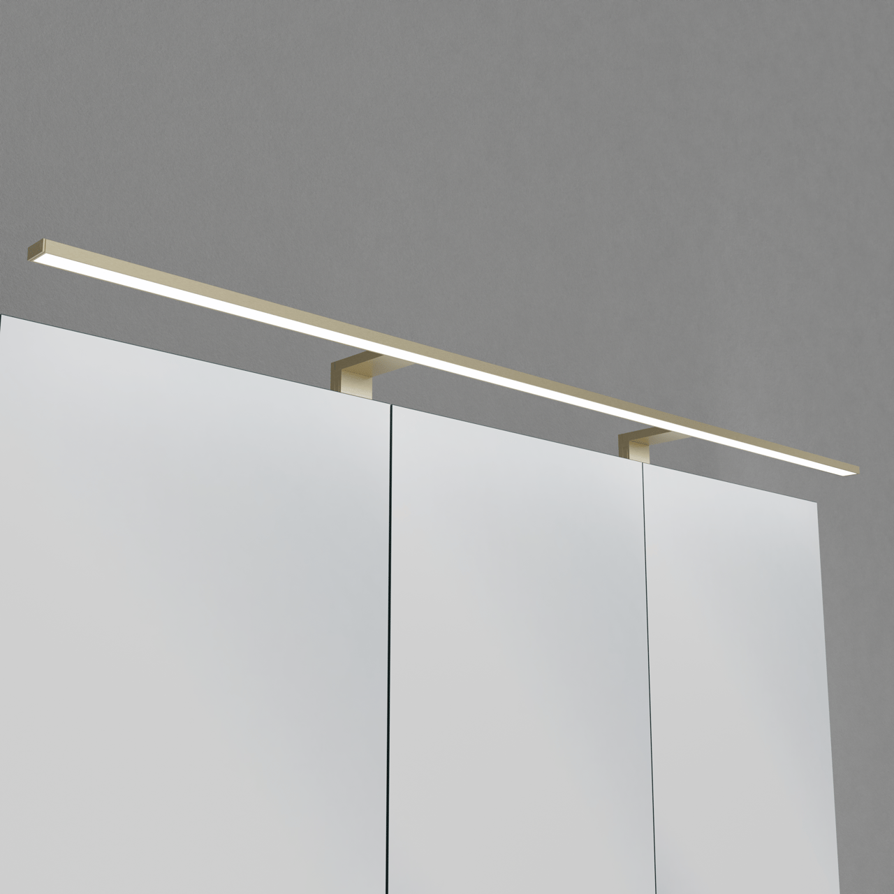 Luca Varess Cubico LED luminaire 120 cm Brushed Champagne Gold