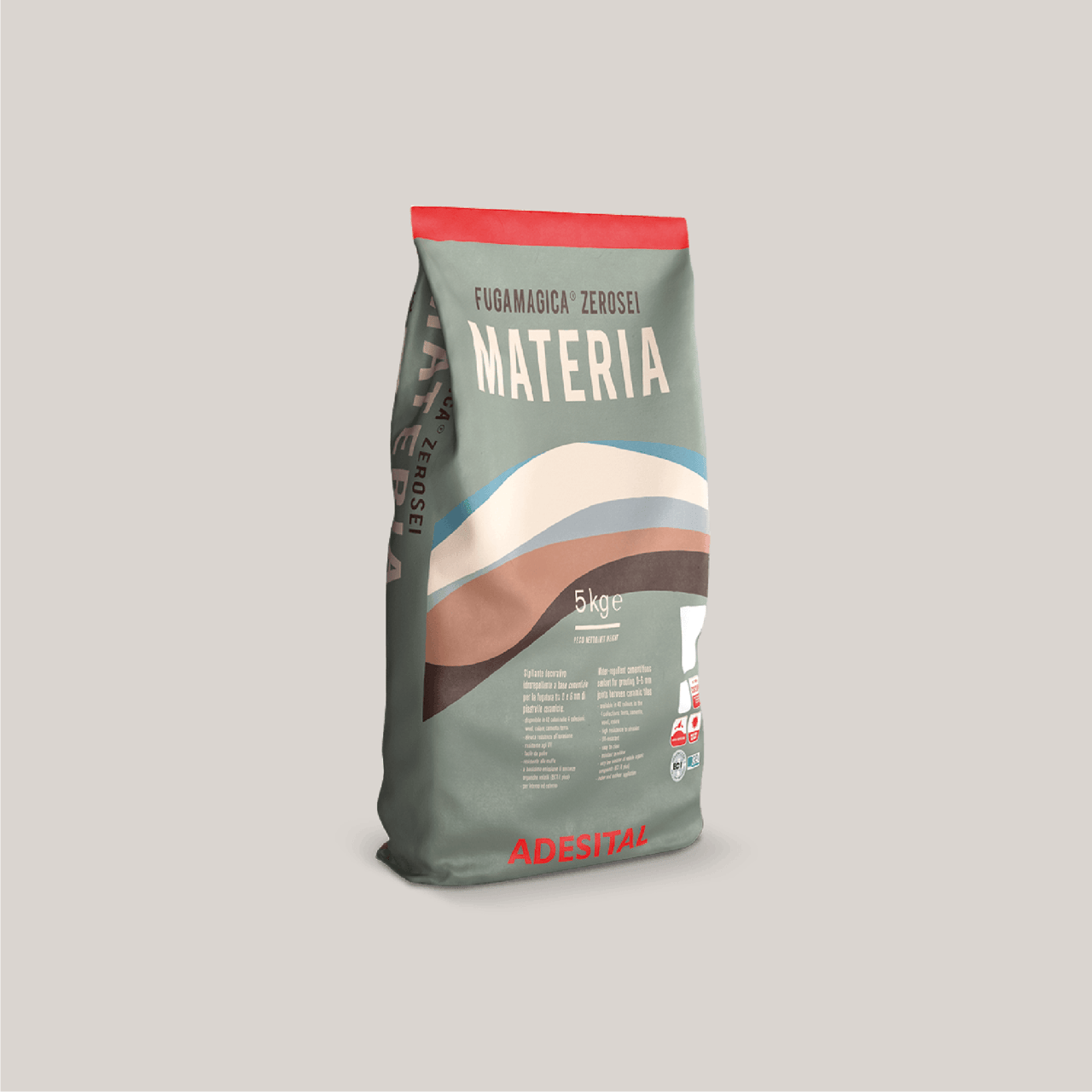 Adesital Fugamagica Zerosei Materia cement voegmortel 5kg Grigio Perla