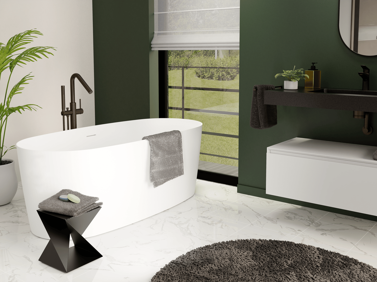 Freistehende Badewanne