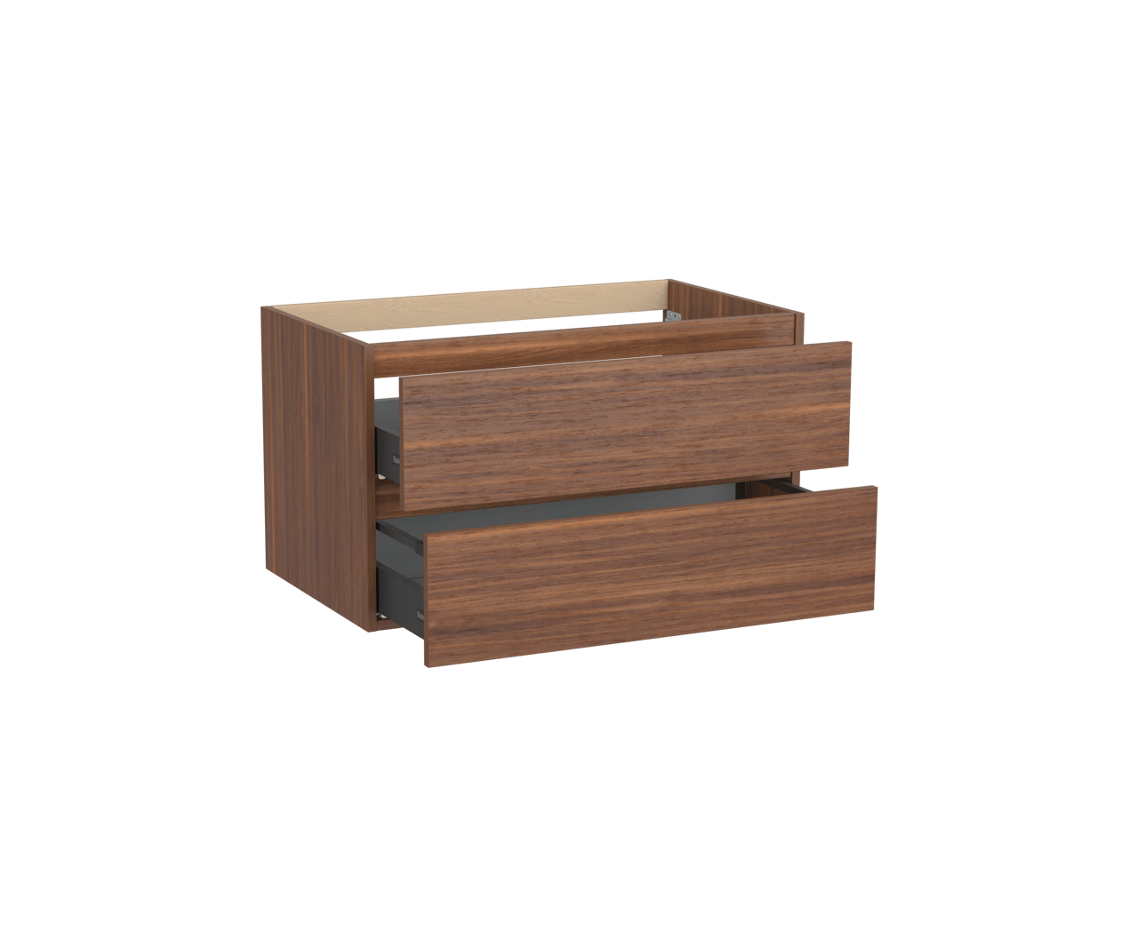 Balmani Lucida zwevende wastafelonderkast 90 x 55 cm Amerikaans notenhout 2 lades