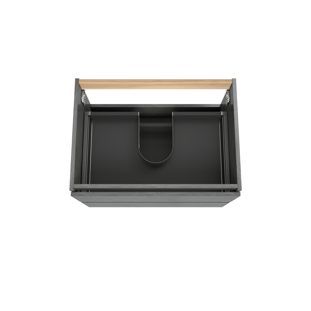 Balmani Lucida zwevende wastafelonderkast 75 x 55 cm beton donkergrijs 2 lades