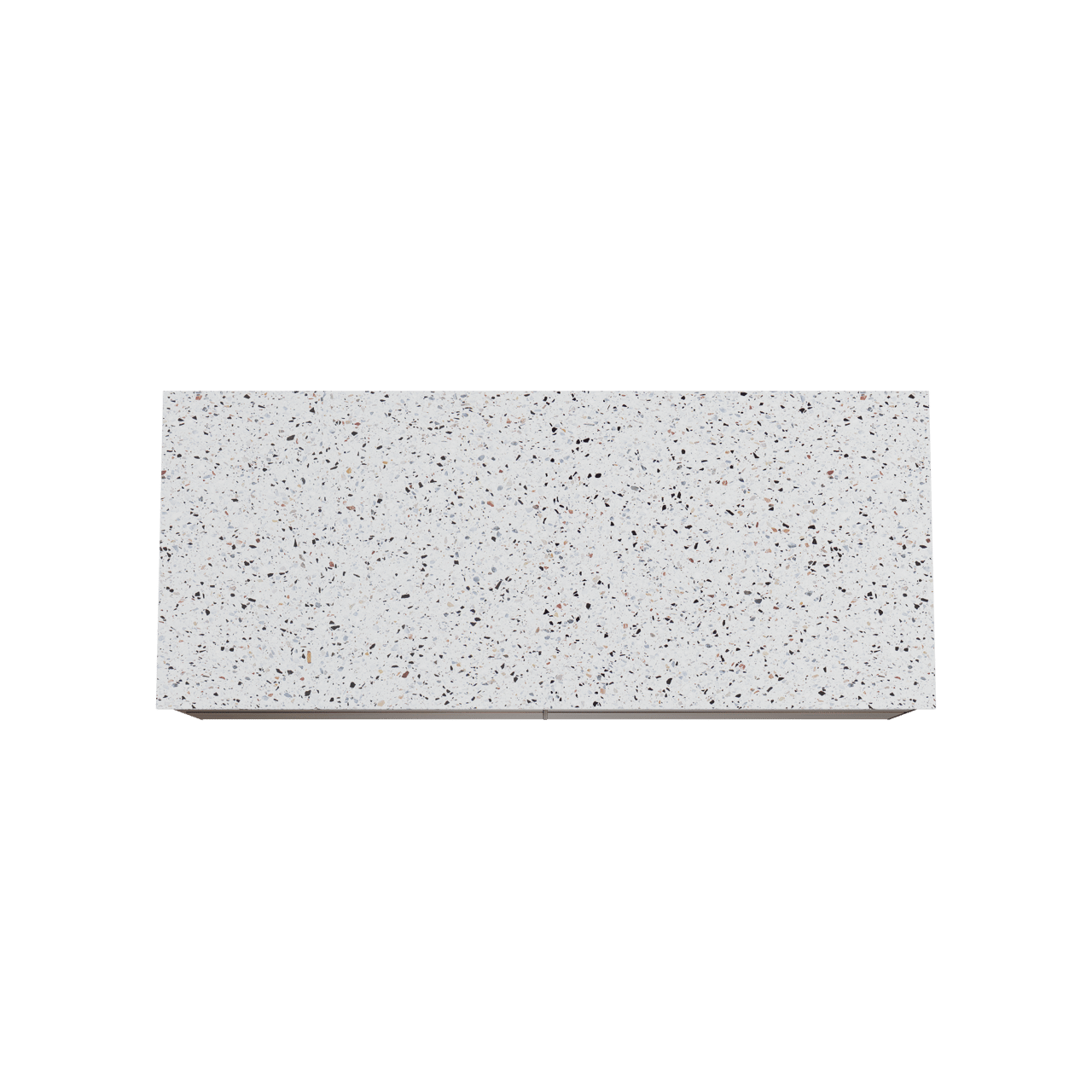 Balmani Mitra meuble salle de bains suspendu 135 x 55 cm noyer américain avec Stretto tablette simple ou double en blanc/noir mat terrazzo