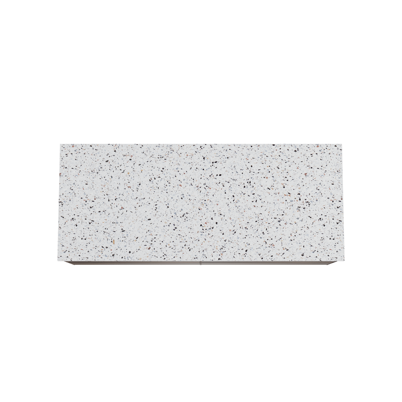 Balmani Mitra meuble salle de bains suspendu 135 x 55 cm noyer américain avec Stretto tablette simple ou double en blanc/noir mat terrazzo
