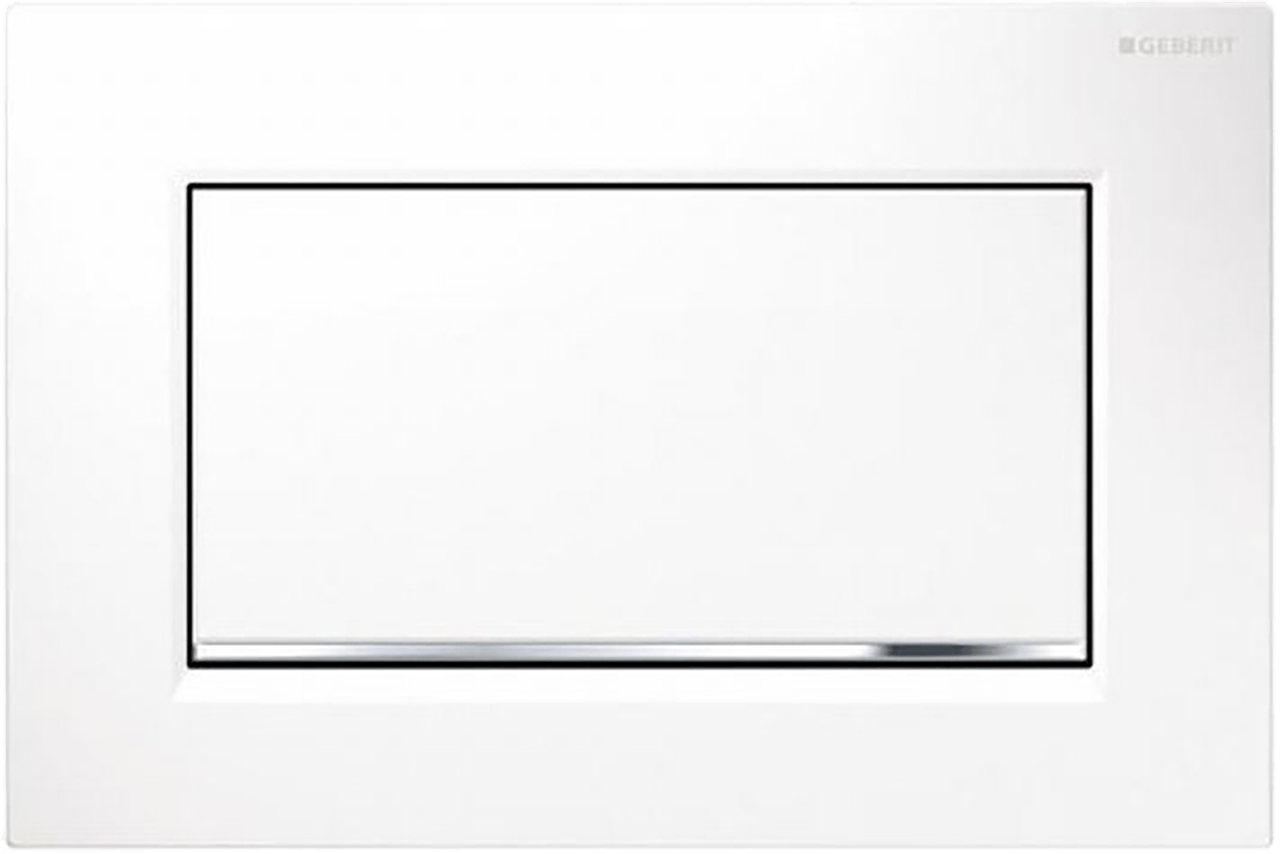 Sigma10 Betätigungsplatte: Ein-Tasten-Bedienung Weiß Glänzend, für UP320 oder UP720 Spülkasten