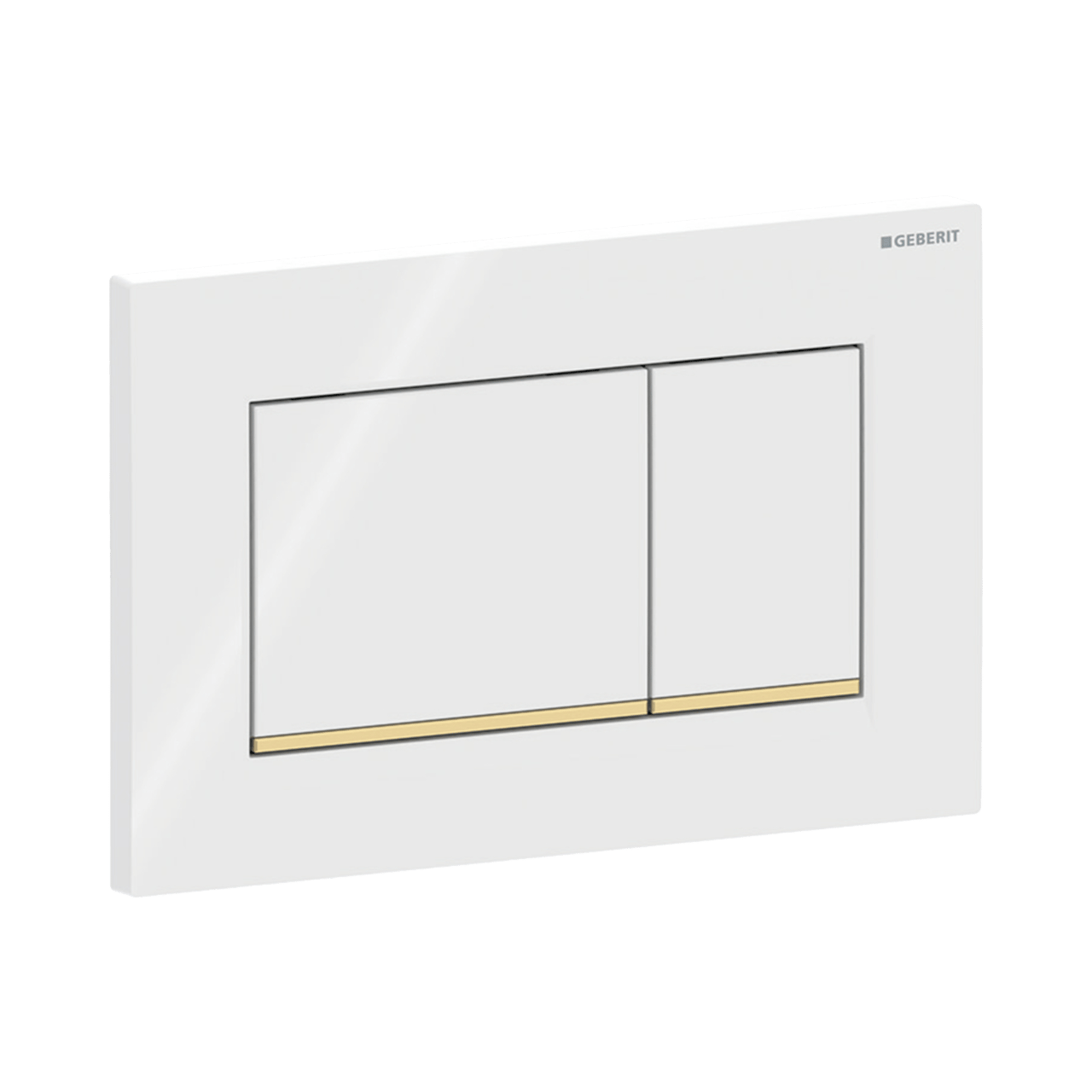 Sigma20 plaque de commande carrée, blanc brillant/or brillant pour Sigma UP320 ou UP720 bâti-support
