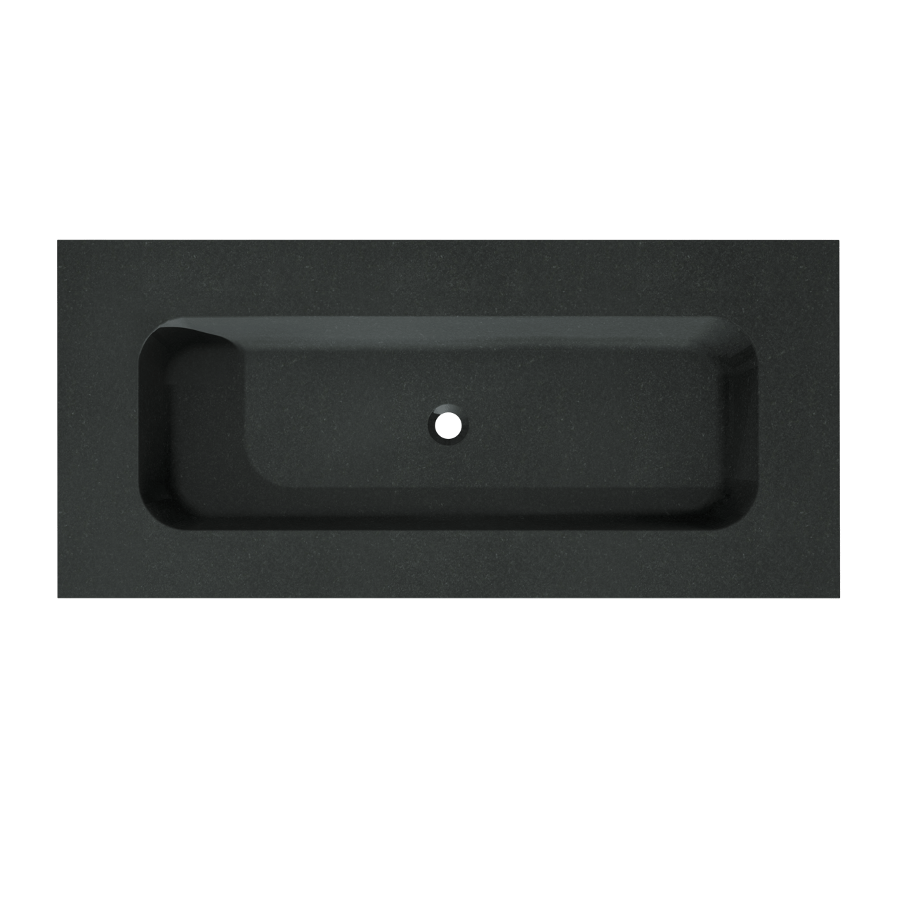 Balmani Tablo Arcato enkele wastafel voor 2 kraangaten verzoete graniet 120 x 55 cm