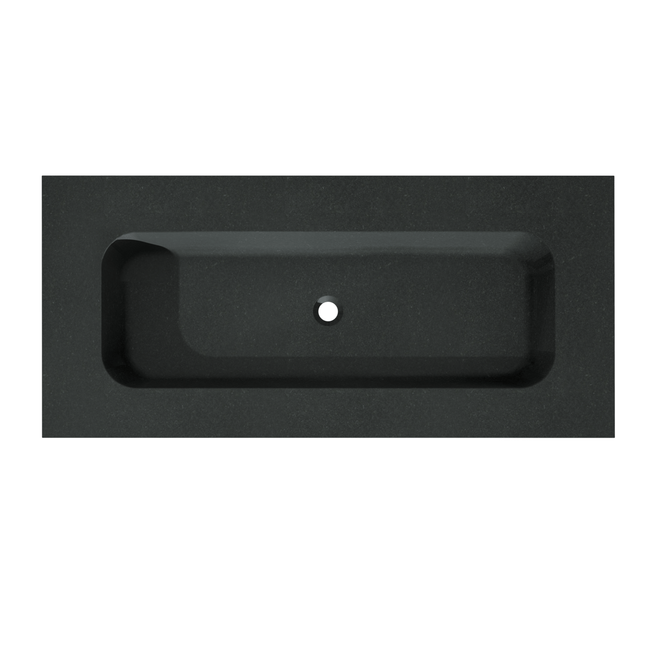 Balmani Tablo Arcato enkele wastafel voor 2 kraangaten verzoete graniet 120 x 55 cm