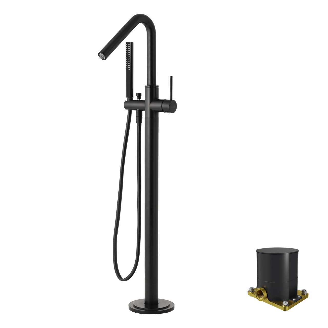 Blaufoss Round Freistehende Badewannen-Armatur, Einbauelement inklusive