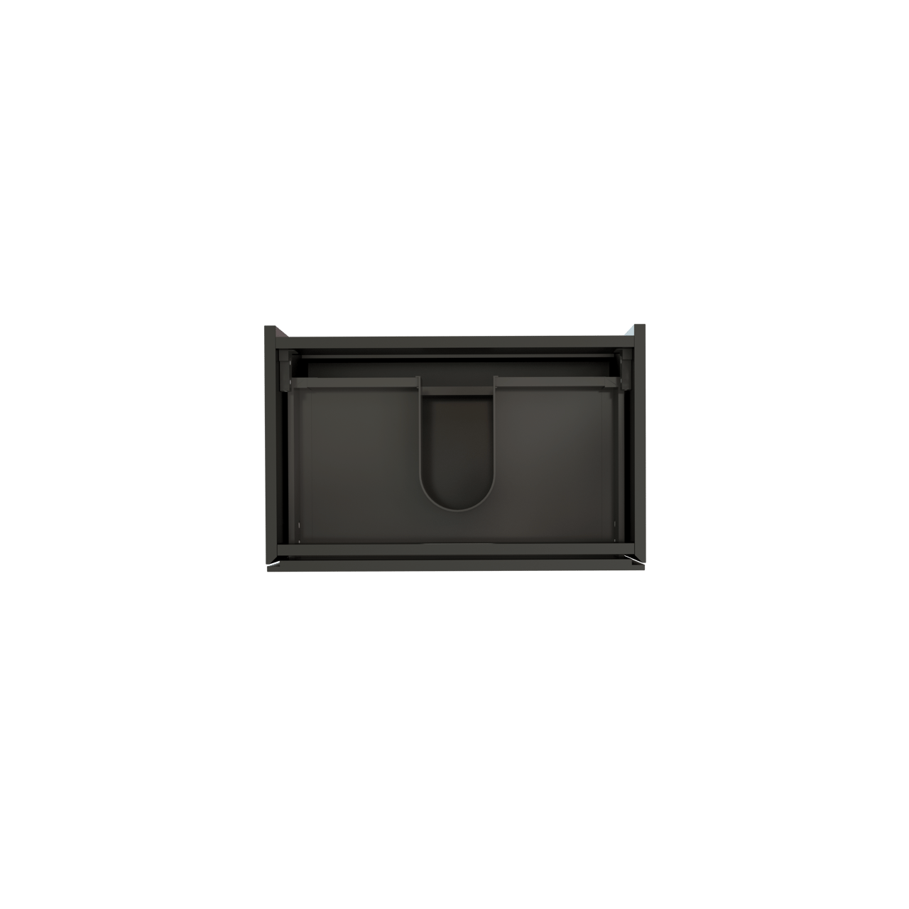 Storke Edge meuble sous-lavabo suspendu 60 x 40 cm Noir Mat 2 tiroirs