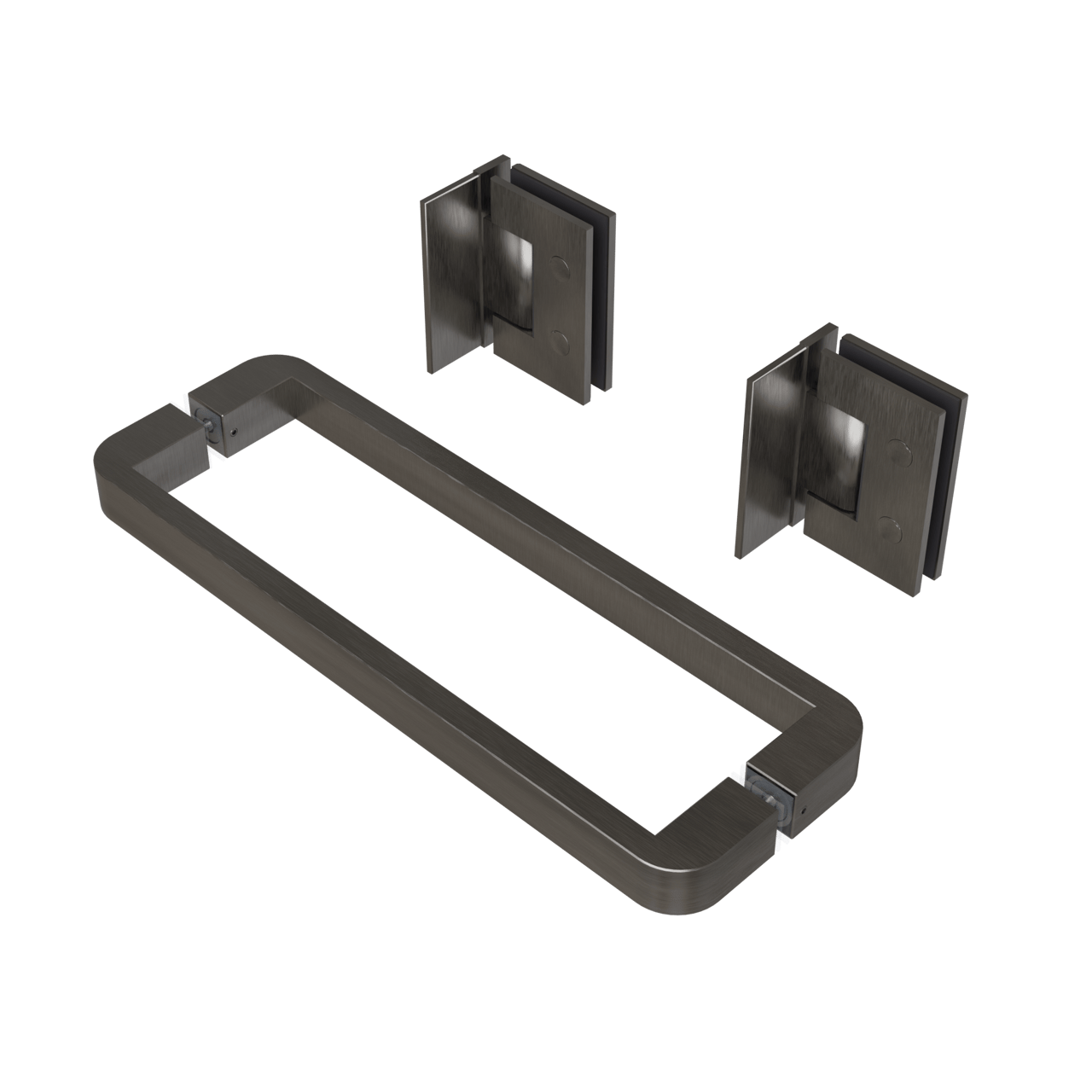 Balmani Modular Duschtürscharniere und Griff, Brushed GunMetal