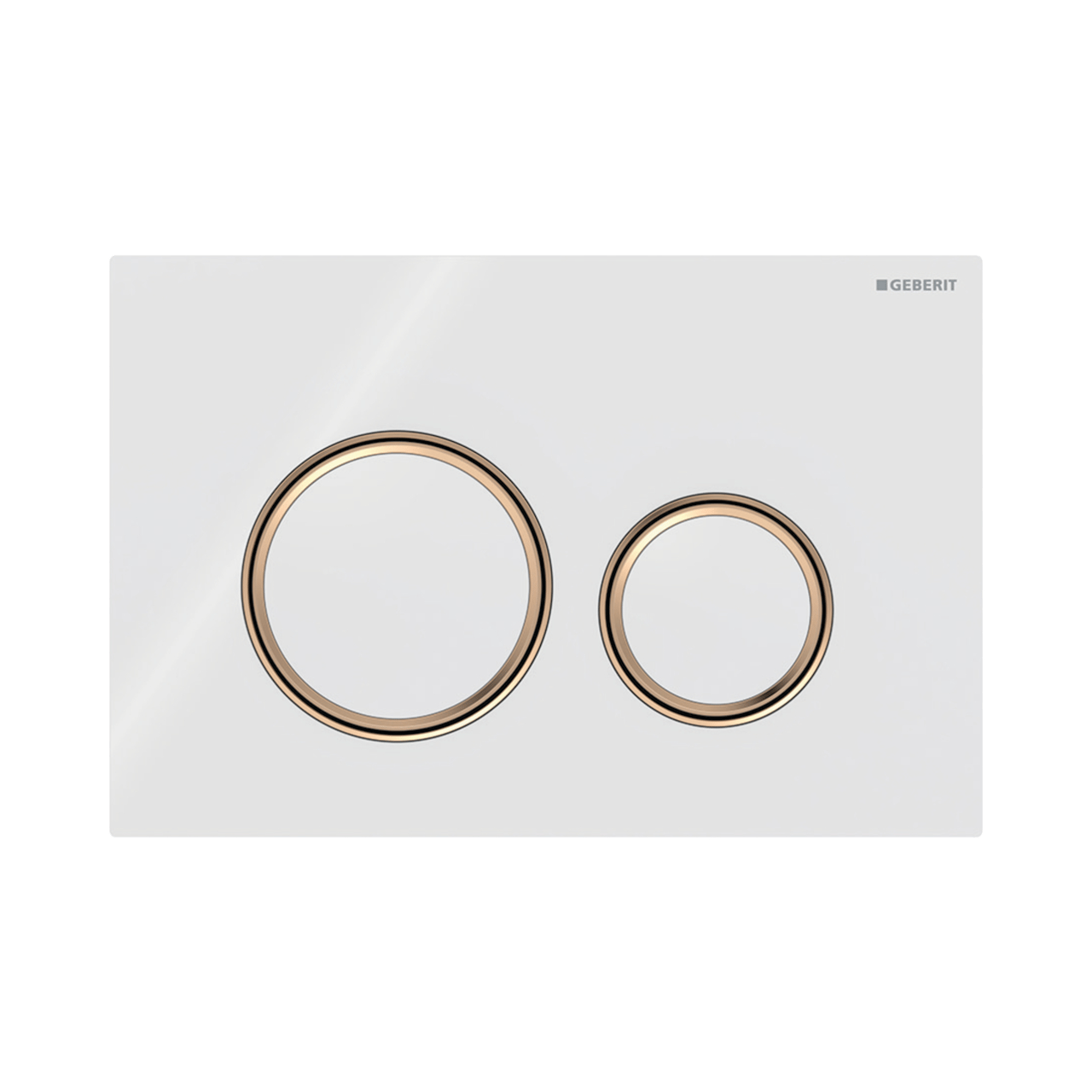 Sigma50 rond bedieningspaneel glanzend wit/Brushed Red Gold voor Sigma UP320 of UP720 inbouwreservoir