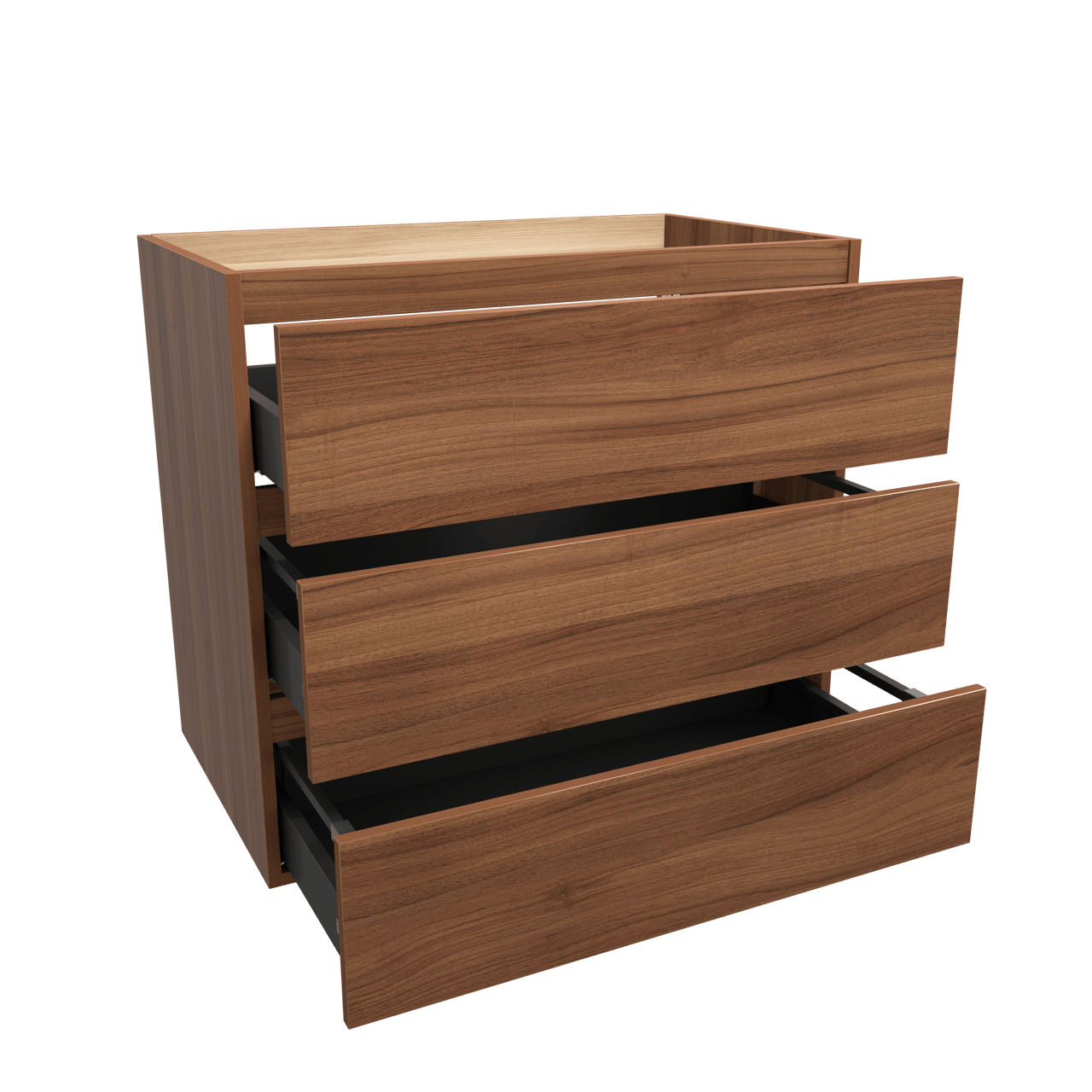 Balmani Lucida staande wastafelonderkast 90 x 55 cm notelaar 3 lades