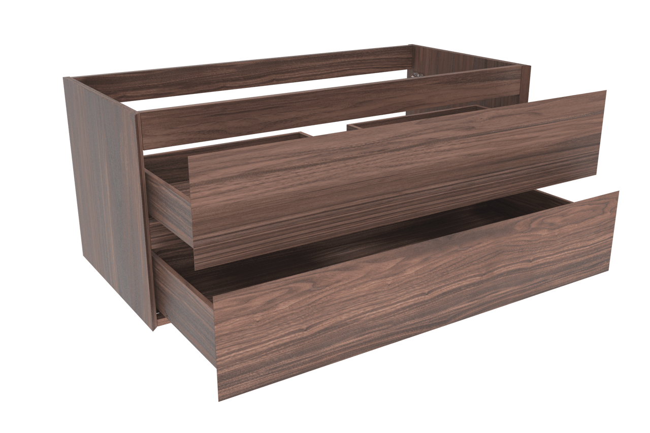 Balmani Mitra zwevende wastafelonderkast 120 x 55 cm fineer notenhout 2 lades