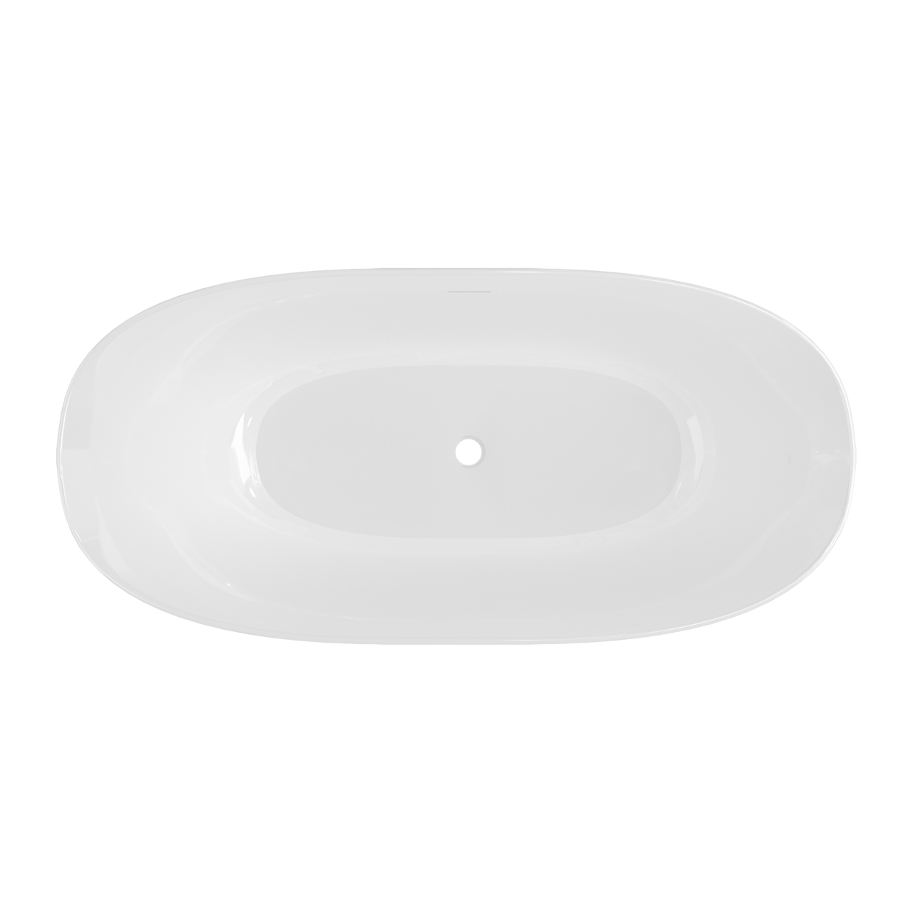 Luca Varess Marcia baignoire îlot ovale 170 x 80 cm acrylique Blanc Brillant