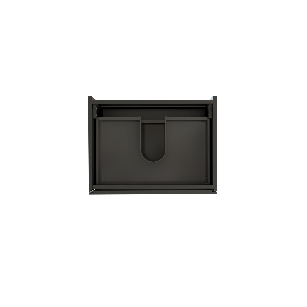 Storke Edge meuble sous-vasque suspendu 60 x 46 cm Noir Mat 2 tiroirs