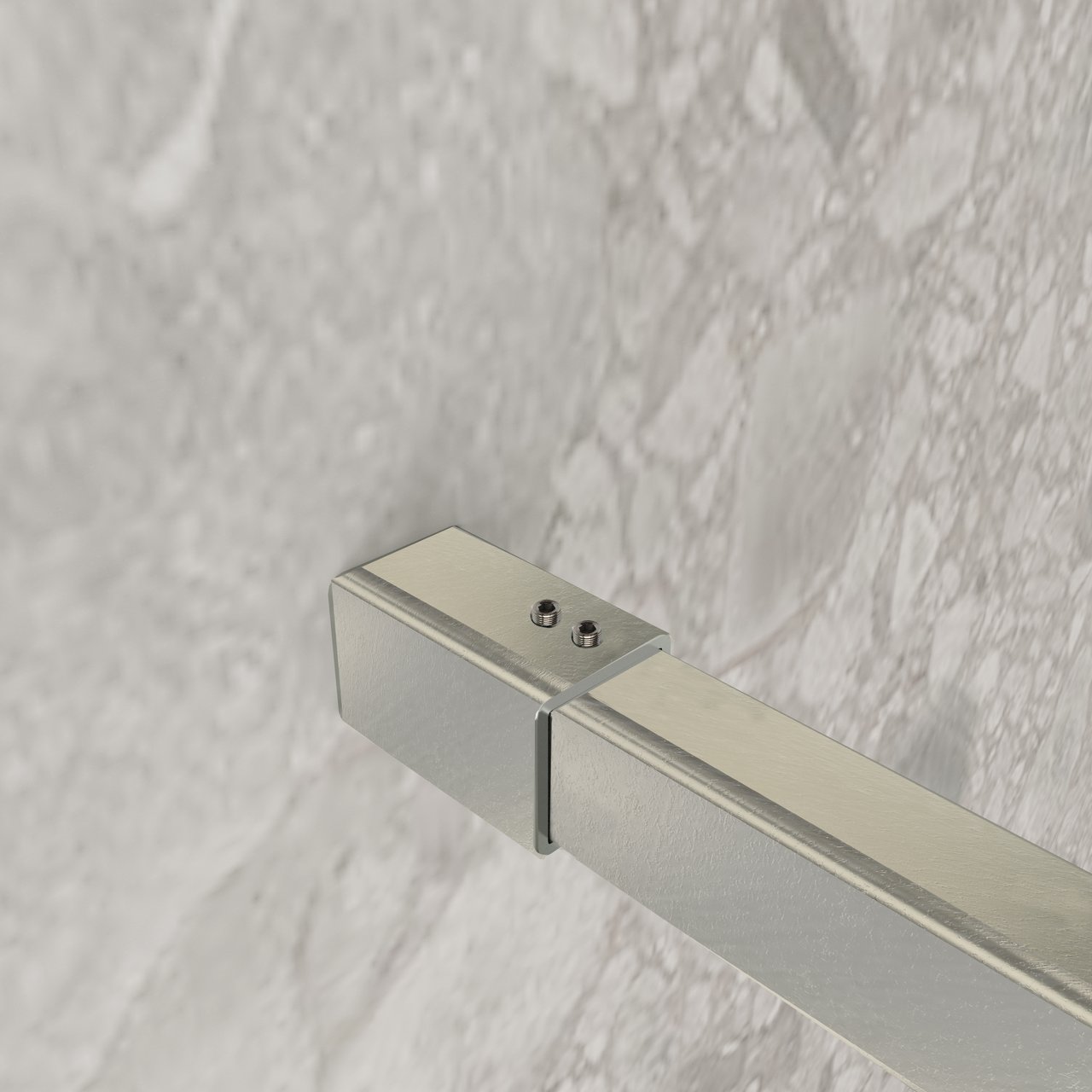 Balmani Modular inloopdouche 110 x 200 cm helder glas geborsteld inox profiel