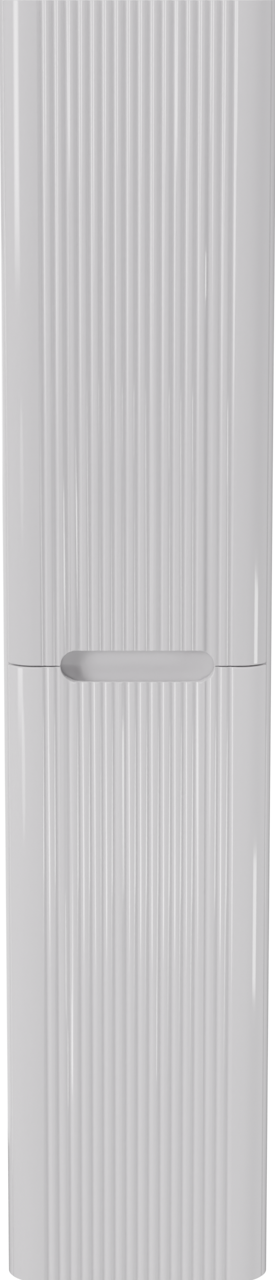 Linie Curvo colonne salle de bains suspendue Blanc Brillant 35 x 30 x 170 cm Nervure sym. vert.