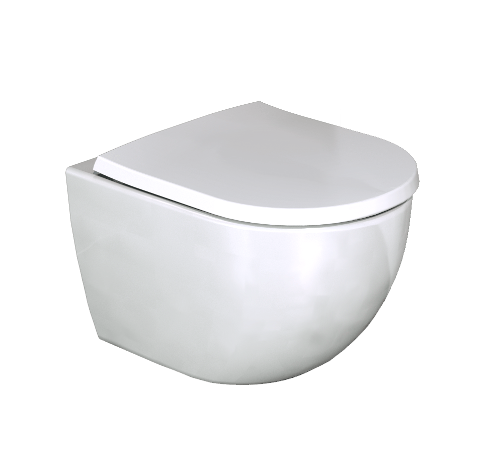 Luca Varess Finesso hangend toilet hoogglans wit randloos compact