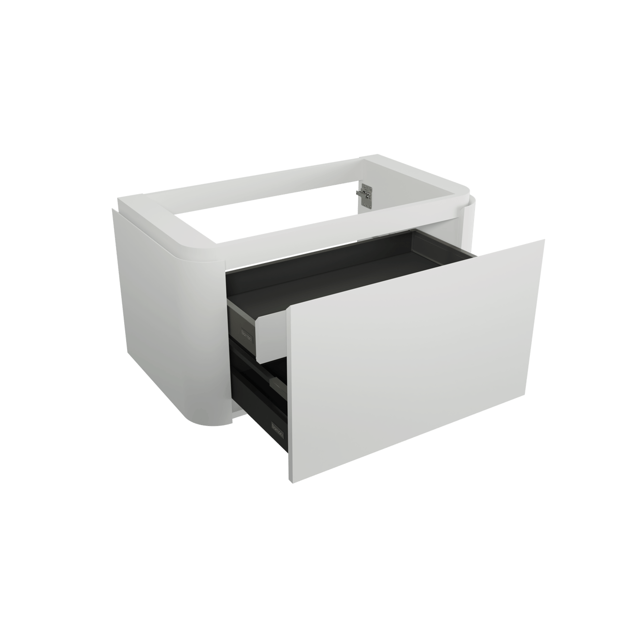 Balmani Moon meuble sous-lavabo suspendu 100 x 55 cm blanc mat 2 tiroirs