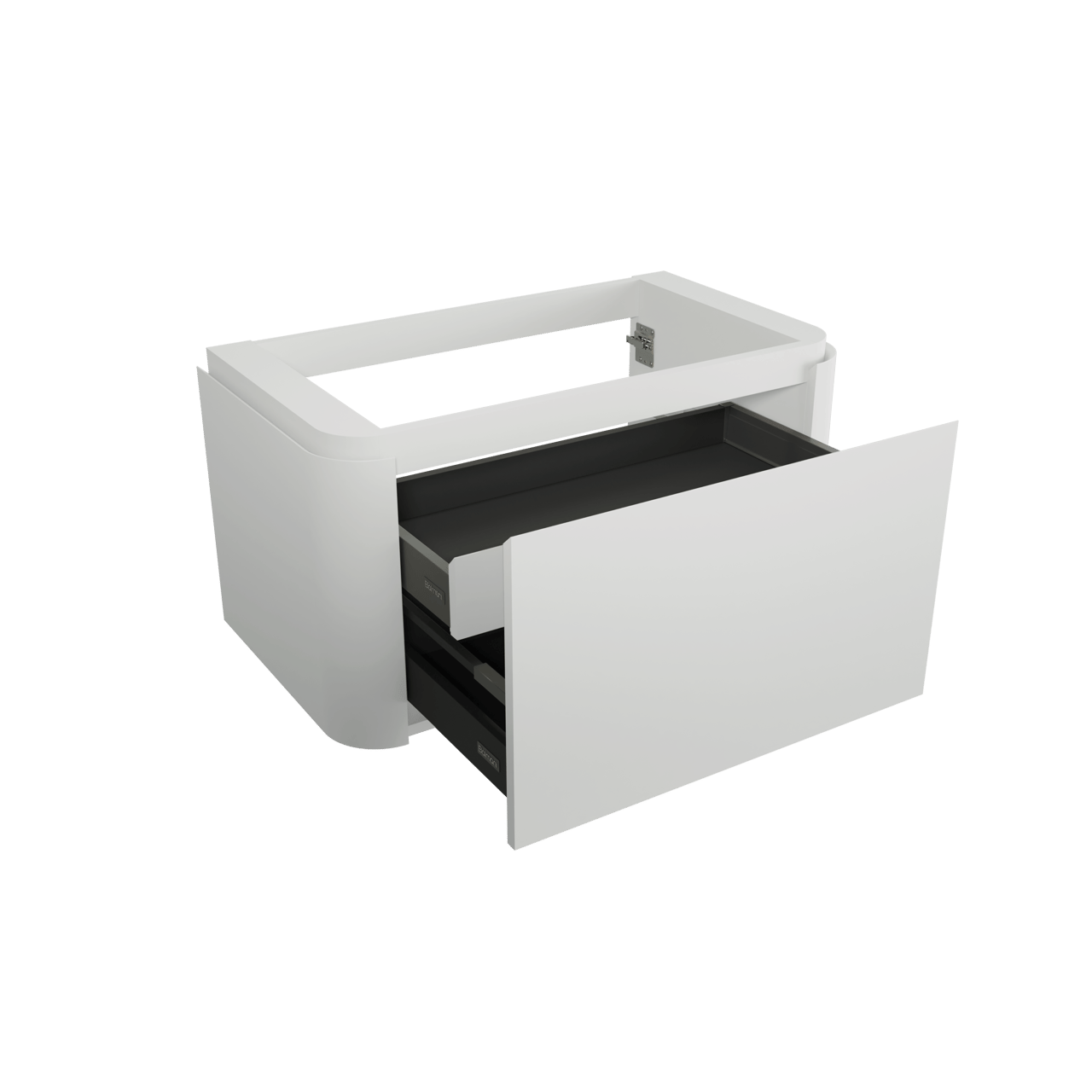 Balmani Moon hängender Waschbeckenunterschrank 100 x 55 cm weiß matt 2 Schubladen