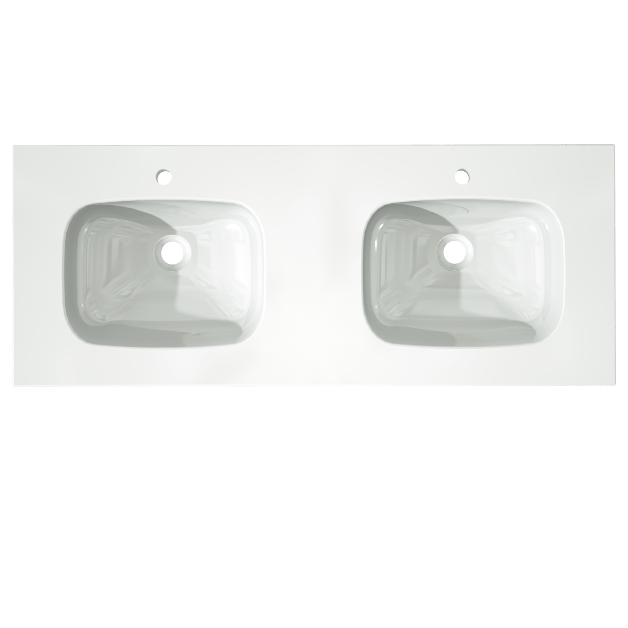 Storke Precioza dubbele wastafel glanzend composiet marmer 130 x 52 cm