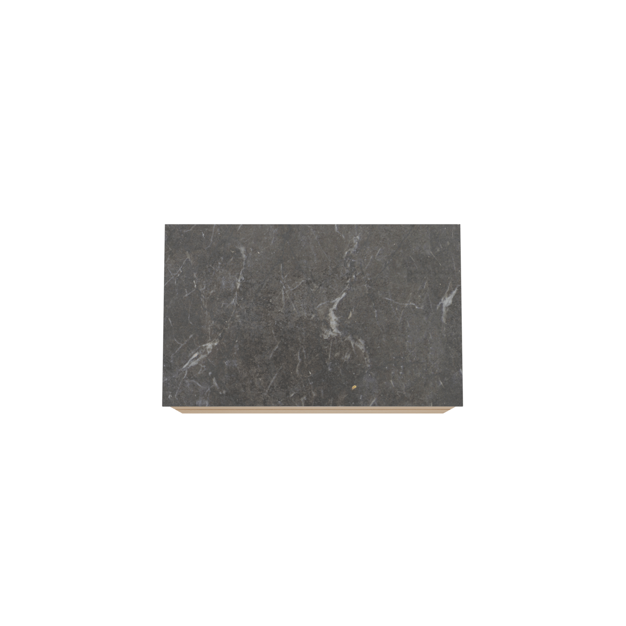 Balmani Mitra hängendes Möbelstück Set: 90 x 55 cm, Naturbelassene Eiche, mit Stretto Einzel Waschtischplatte, Marmor Pietra Grey