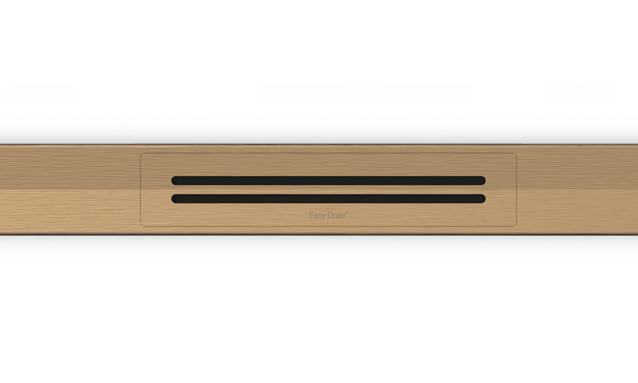 Easy Drain R-Line Clean Color douchegoot 80cm Brushed Bronze