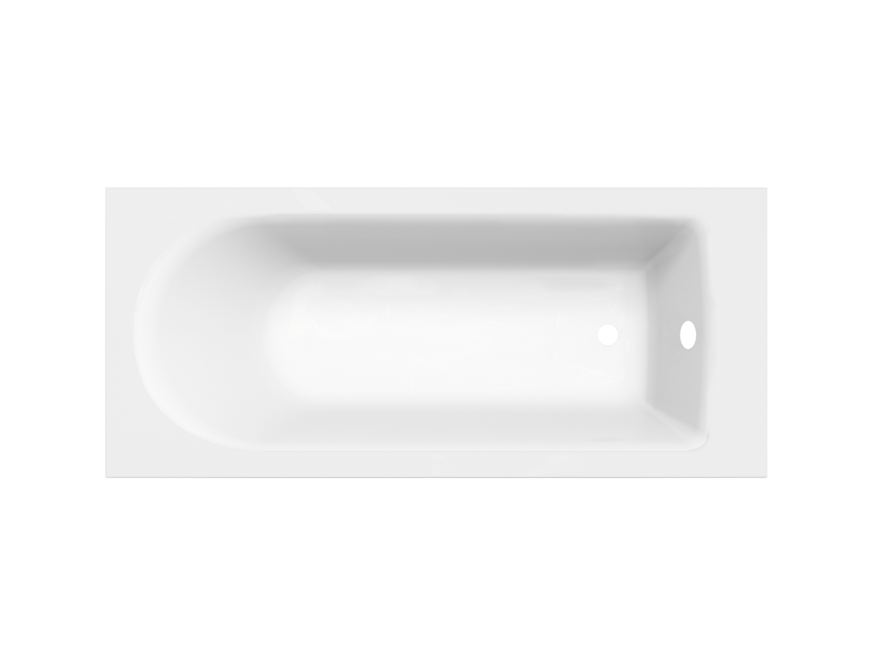 Luca Varess Rosala eenpersoons inbouwbad 160 x 70 cm acryl mat wit