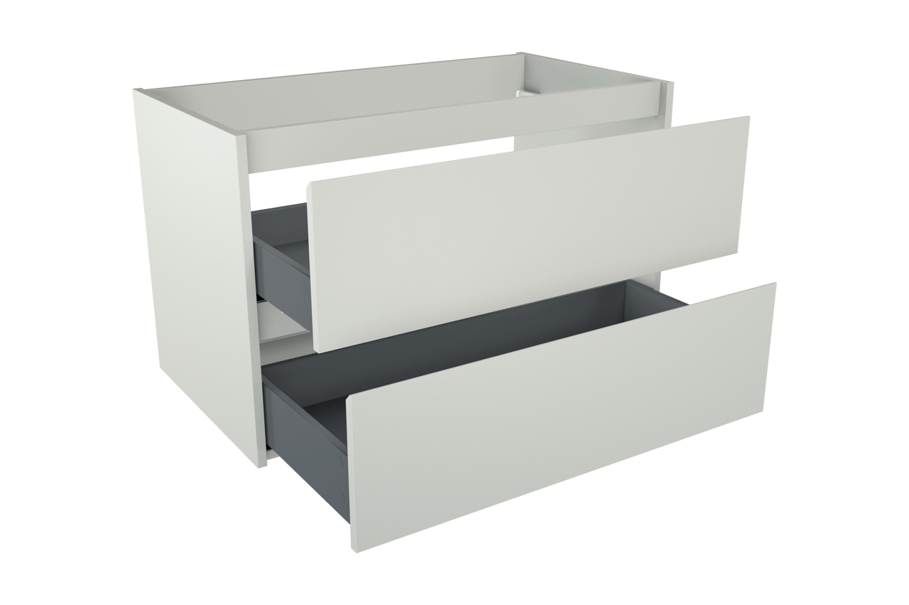 Storke Seda zwevend wastafelonderkast 95 x 52 cm mat wit 2 lades