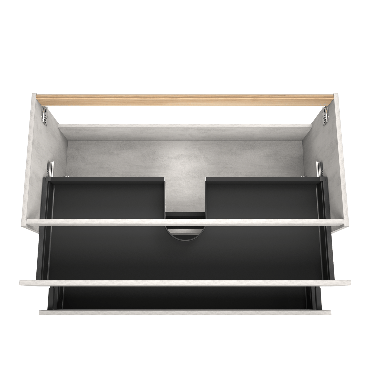 Balmani Lucida zwevende wastafelonderkast 120 x 55 cm beton zilvergrijs 2 lades