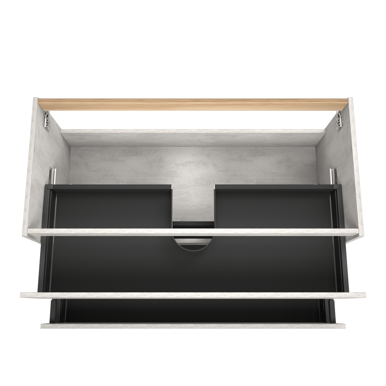 Balmani Lucida meuble sous-lavabo suspendu 120 x 55 cm béton gris argent 2 tiroirs