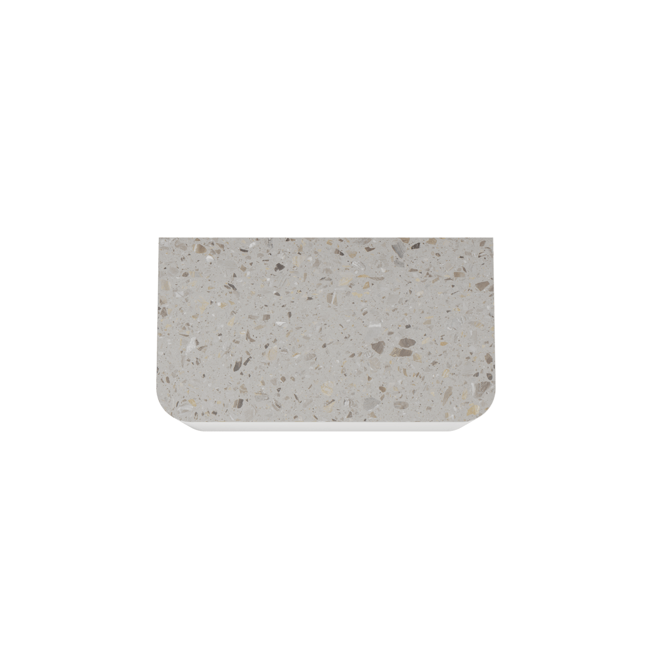 Balmani Moon meuble salle de bains suspendu 100 x 55 cm blanc mat avec Moon tablette simple en terrazzo greige terrazzo